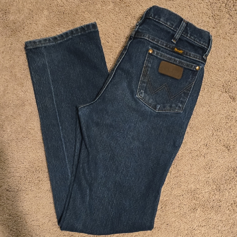 Wrangler Dark Blue Denim Advanced Comfort Jeans, 30x34